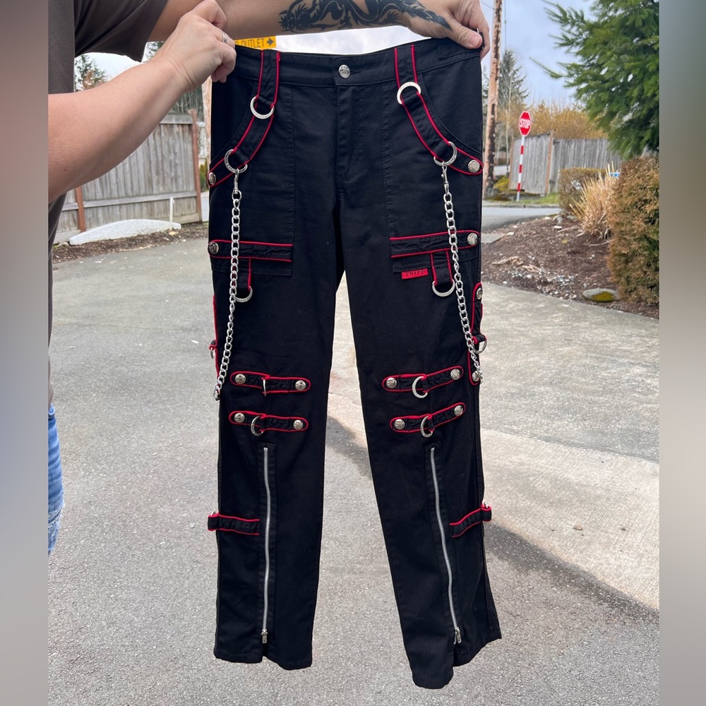 Tripp NYC Red Band Pants with Chain, size 24/0